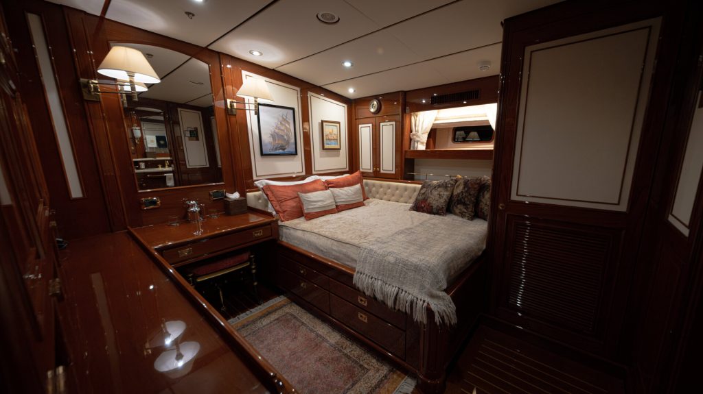 Galileo superyacht guest cabin with double bed 4